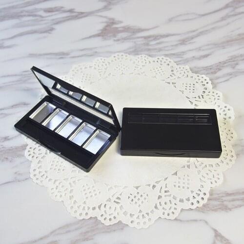 30Pcs/Lot Empty Eyeshadow Case 5 Palettes Pans, Eye shadow Container, Empty Eye Shadow Container With Aluminum Plate Black Color