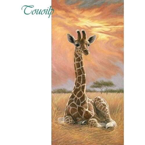 TOUOILP Full Square/Round Drill 5D DIY Diamond Painting "Animal giraffe" 3D Embroidery Cross Stitch Mosaic Rhinestone Home Decor