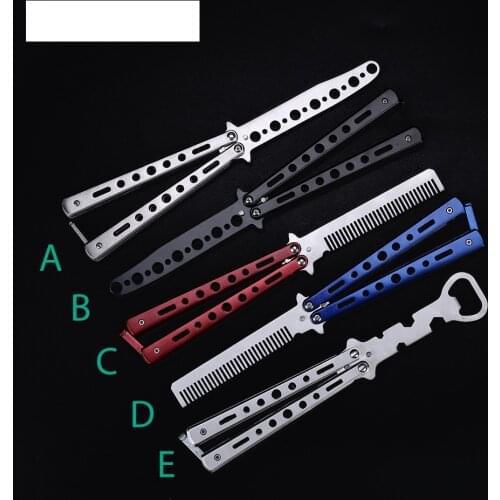 Butterfly Knife butterfly trainer balisong training tool folding knife self defense knife white not sharpened