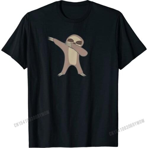 The Dabbing Sloth Shirt, Funny Cute Sloth Lover Gift Normal T Shirts Tops Shirts for Men Slim Fit Cotton Camisa T Shirt