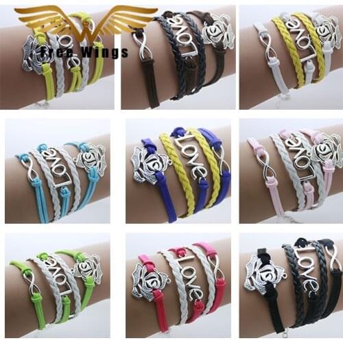 Bracelet Fashion Leather 8 Love Multilayer Bracelets Multicolor Wholesales For Women Jewelry B247