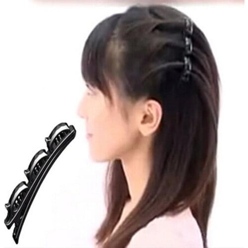 1Pc New Double Hair Pin Clips Black Hair Clips Barrette Comb Hairpin Hair Disk Bump Hair Styling Tools