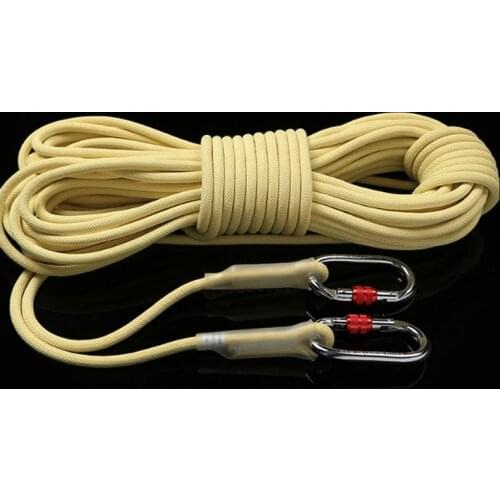 10.5mm Cable drop equipment Kevlar wear-resistant rock climbing rappelling rope static rope climbing rope outdoor safety rope