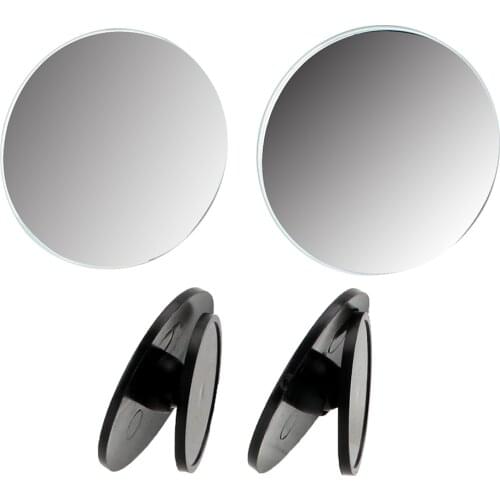 2Pcs/Set Car RearView Mirror Convex Mirror for Car Vehicle Side Blindspot Blind Spot with 3M Tape 360 Wide Angle Small Round
