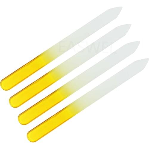 New 4pcs Durable Crystal Glass Nail File Buffer Art Files Manicure Device Tool