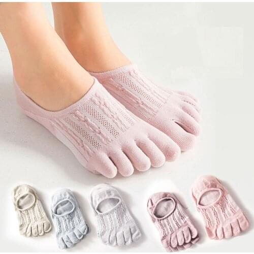 5 pairs носки женские women socks no show socks non slip women five finger toe socks womens socks invisible socks boat socks