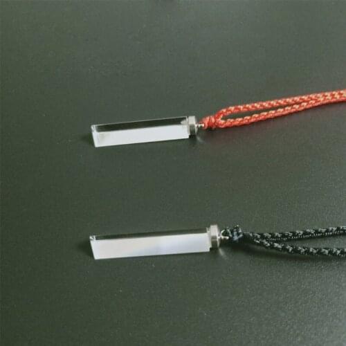 83XC Magic Triangular Prism Crystal Suncatcher Pendant Clear Optical Glass Rainbow Maker Crystal Pendant Necklace Jewelry