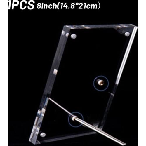 1pcs Acrylic Photo Frame HD Transparent Pendulum Table With Nail Display Stand Plexiglass Table Card