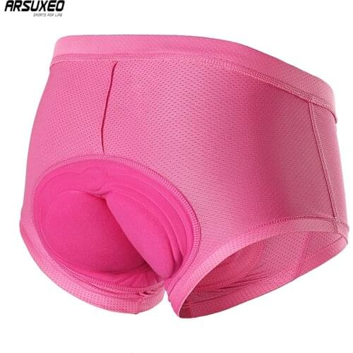 ARSUEXO Women Cycling Underwear Pro 3D Gel Pad Mountain Bike Underpants Shockproof MTB Bicycle Shorts High Elasticity Breathable