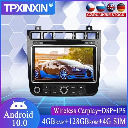 4G+128GB Android 10.0 For VW Touareg 2015+ Car Multimedia Player GPS Navigation Head Unit Auto Radio Audio Stereo Tape Recorder