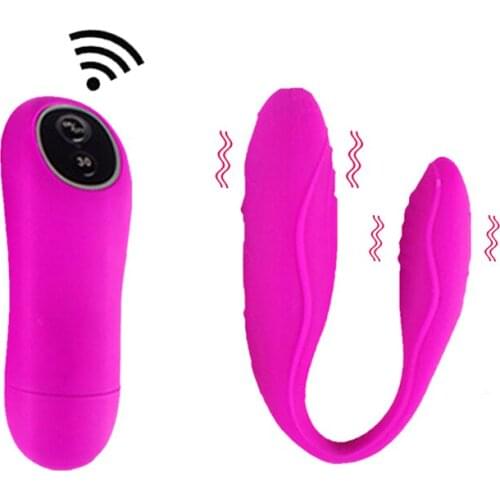 Wireless Dual Vibrating U Type Vibrator For Couple 30 Frequency Remote Clitoral Stimulator Anal Dildo Vibrator Sex Toy For Women