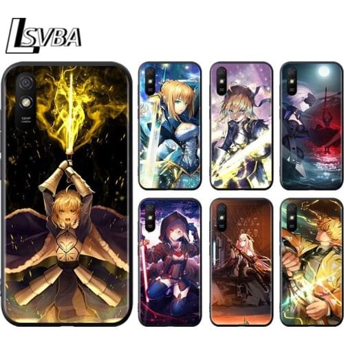 Fate saber for Xiaomi Redmi 10X Pro 9C 9A 9T 9 GO K40 K30 Ultra K20 8 7 S2 6 5 4X Pro Soft Black Phone Case