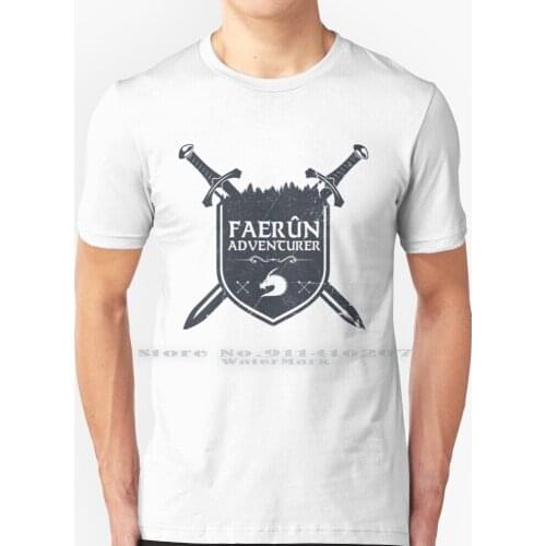 Faerun Adventurer ( Dark ) T Shirt 100% Pure Cotton Fantasy Role Playing Role Playing Game Dnd D20 D And D Master Dragon Rpg