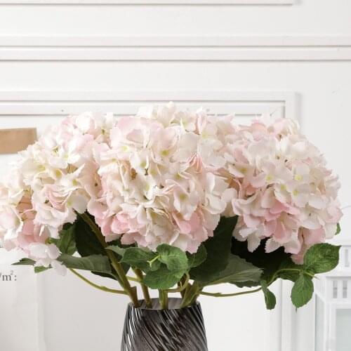 Artificial Flowers High Quality Real Touch Silicone Hydrangea Branch Home Wedding Decor Fake Flower Party Photography Props