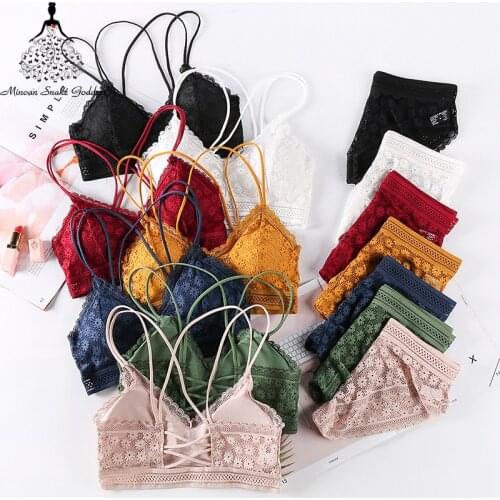 Sexy Lace Bra Set For Women Underwear Lingerie Set Push Up Bra Panty Brassiere Transparent Lace Bra With Briefs