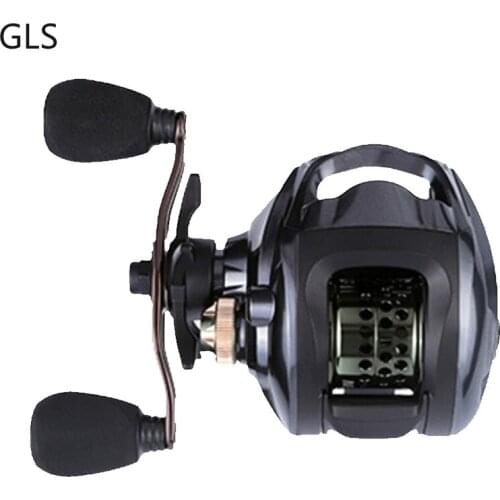 GLS Brand 12+1BB Shallow Spool Baitcasting Reel 6.3:1High Speed Freshwater /Saltwater Brake System Fishing Wheel