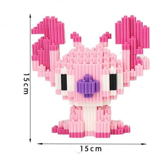 Brick Headz Mirco Anime Building Block Stitched Doll Mini Particles Diamond Brick Lilo Angel Mini Creator Cute Toys For kids