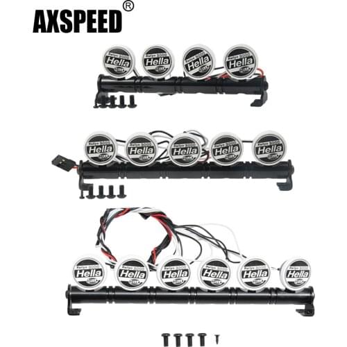 AXSPEED 4/5/6 Leds Metal Roof Lamp Light Bar for Axial SCX10 II Wraith TRAXXAS TRX-4 1/10 RC Model Car Truck Parts