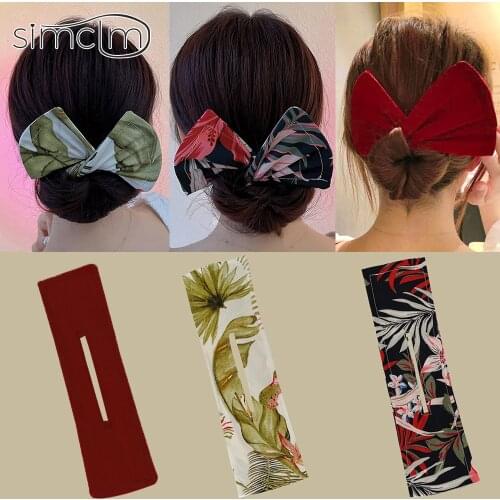 2021 New Women Elegant Franch Style Bun Quick Setting Strip Tools Headband Hair Hold Hairband Hairpins Fashion Hair Accessories