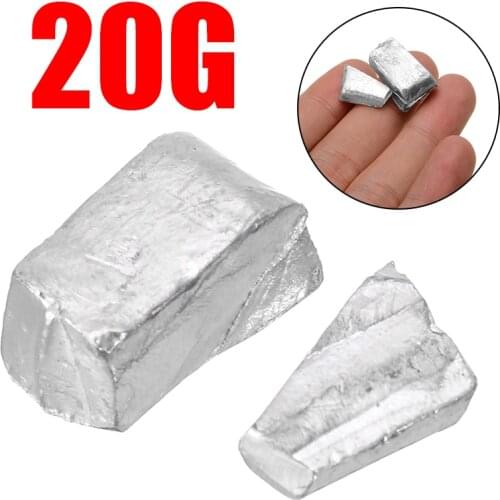 High Purity 20g/0.7 oz 99.995% Pure Indium In Metal Bar Blocks Ingots Sample For Lab Experiments