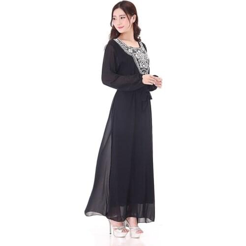 Elegant Muslim Abaya Hijab Dress Chiffon Long Robes Kimono Jubah Ramadan Arabic Dubai Turkish Thobe Islamic Prayer Clothing