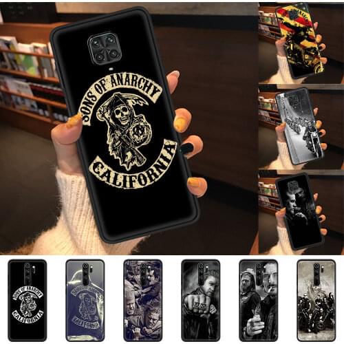 Shockproof Phone Case For Xiaomi Redmi Note 9S 9 10 8 Pro 7 8T 9C 9A 8A 7A K40 6 6A Soft Cover TPU Funda Sons Of Anarchy Shell