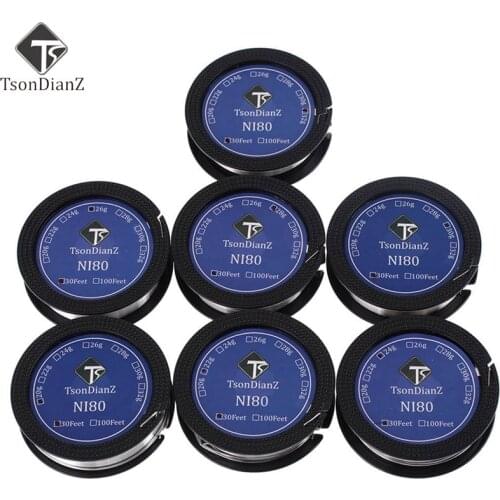 10m/roll Ni80 Electronic Cigarette Heating Wire 20ga-32ga Heating Wire For RDA RTA Atomizer For DIY Prebuilt Coil Nichrome Wires