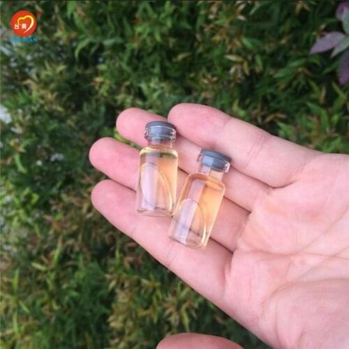 16*35*7mm 2ml Clear Injection Glass Vials with Silicone Stopper Glass Bottles Jars Injection Vials Butyl Rubber Stopper 100pcs