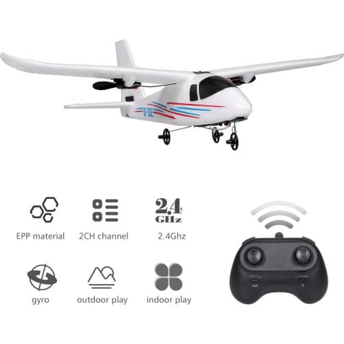 QF002 BABY EPP Plane RC Airplane 2.4GHz 2CH Small Plane DIY Flight RC Toys for Kids Boys Gifts