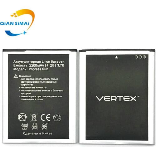QiAN SiMAi 1PCS New 100% High Quality Impress Sun Battery For Vertex Impress Sun phone