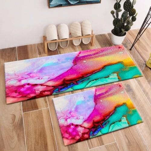 Abstract Colorful Watercolor Rugs & Carpets For Kids Baby Home Living Room Non-slip Bedroom Hallway Yoga kitchen Door Floor Mats