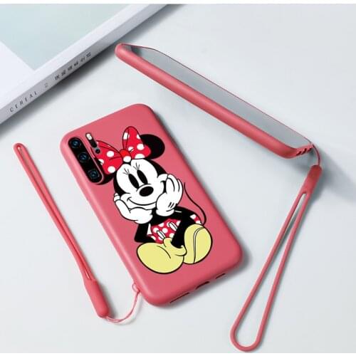 Disney for 7 8 Se2 11 12 12pro Max X XS XR 6 6s 6Plus 6s Plus Cartoon Mickey Minnie Liquid Silicone Phone Case Protective Case