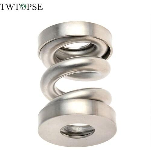 TWTOPSE Titanium Bicycle Bike tainless Spring Suspension Rear Shock For Brompton Bike Rear Shock Spring For Modified Bicycle