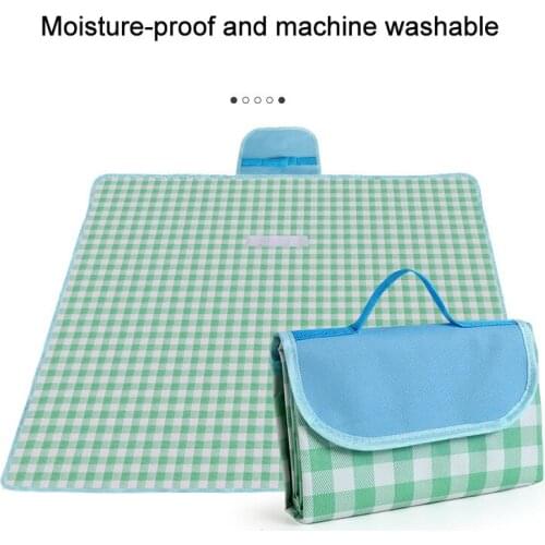 Waterproof Oxford Foldable Outdoor Camping Mat Widen Picnic Mat Plaid Beach Blanket Baby Multiplayer Mat For Family Friends Kids