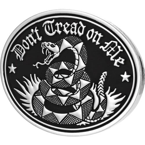 Western cowboy rattlesnake zinc alloy personality casual smooth buckle suitable for 4.0 belt