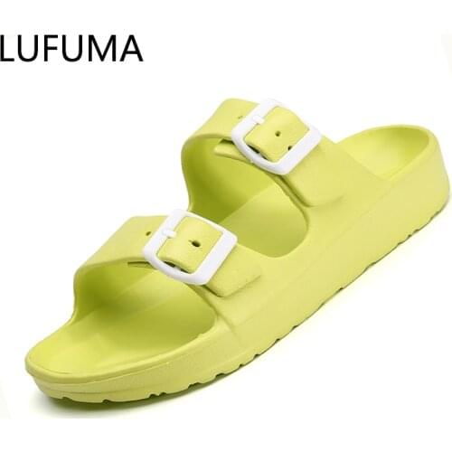 LUFUMA New Summer Jelly Shoes Women Beach Sandals Hollow Slippers Ladies Flip Flops Buckle Light Sandalias Outdoor Slippers