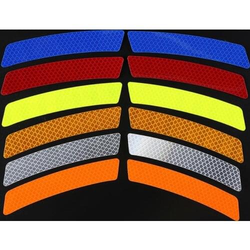 1Pair Car Exterior Accessories Adhesive Reflective Tape reflective strip Emergency sign Reflector Reflective tape Car sticker