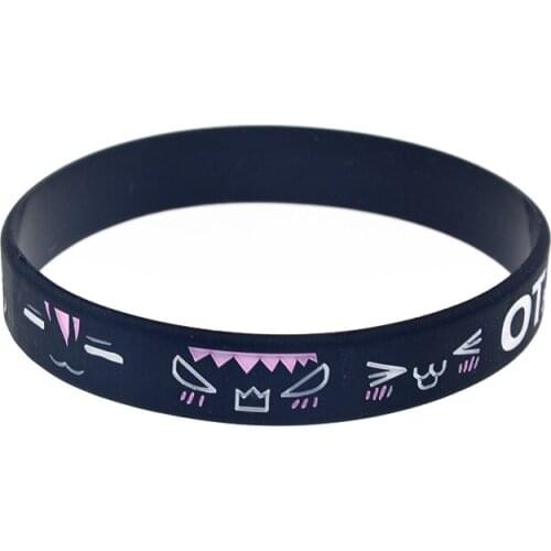 1PC OTAKU Silicone Wristband Cartoon Logo Decoration for Student Gift Adult Size