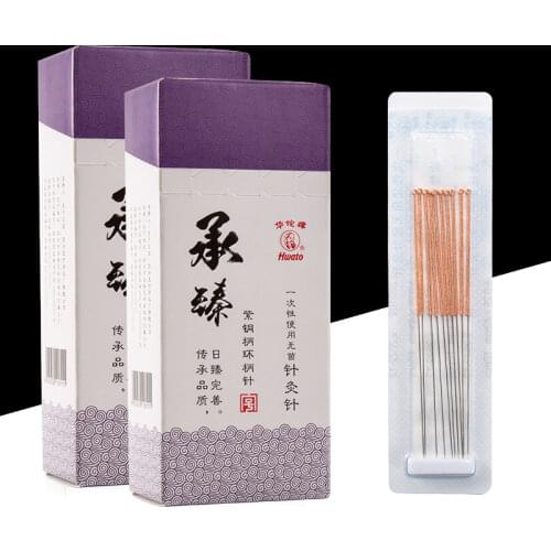 10*100pcs/box acupuncture needles disposable Copper handle disposable beauty Massage Medicine Acupuncture Needle