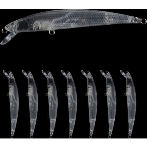 9.60CM/4G 50pcs Blank Unpainted Bait DIY Minnow Crankbait wobbler Unpainted Lure Freshwater Fishing Blank Hard Lures Isca Pesca