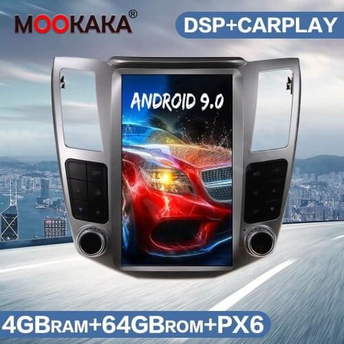 Tesla Style Android 9.0 4+64GB Car Radio GPS Navigation For Lexus RX300 RX330 RX350 RX400H 2004-2007 Multimedia Player Head Unit