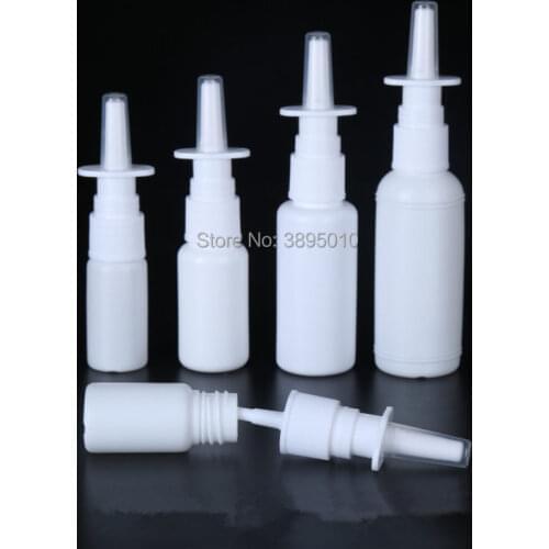 10ml White Nasal Spray Bottles,Plastic Medical Oral Sprayer Bottle,Empty Refillable Atomizer Bottle F995