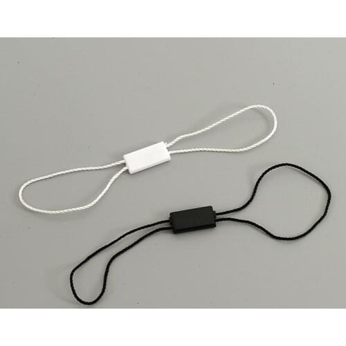 Hang Tag Nylon String In Apparel 1000pcs/lot White Strings Hangtag Black Cord For Garment Seal Tag Stringing Rope Price Hangtag
