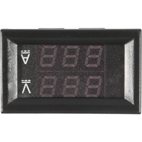Mini Digital Voltmeter Ammeter 0.28 inch DC 100V 10A Panel Amp Volt Current Meter Tester 0.28" Blue Red Dual LED Display 20mA