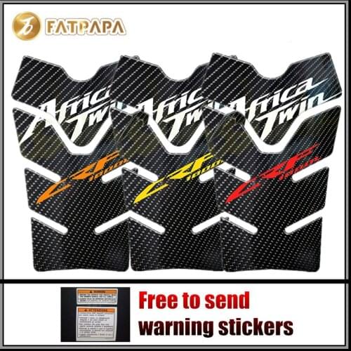 FOR HONDA CRF1000L CRF1000 L AFRICA TWIN Motorcycle Tank Pad Protector 3D Gel Sticker Decal Carbon Fiber