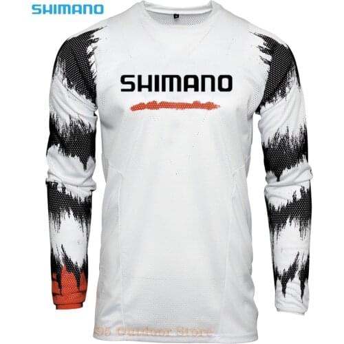 Shimano Men Fishing T Shirt Camouflage Outdoor Fishing Tshirt Long Sleeve Summer Fishing Sport Wear Quick Dry Fishing Clothing