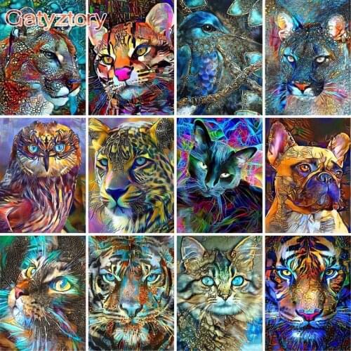 GATYZTORY Paint By Numbers For Adults Children Colorful Animals DIY HandPainted Oil Painting Landscape Picture Home Wall Decor G
