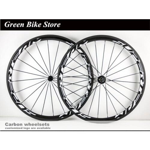 High quality 38mm superteam carbon wheelset clincher 20.5mm width with novatec 271 hub, black spoke and nipples
