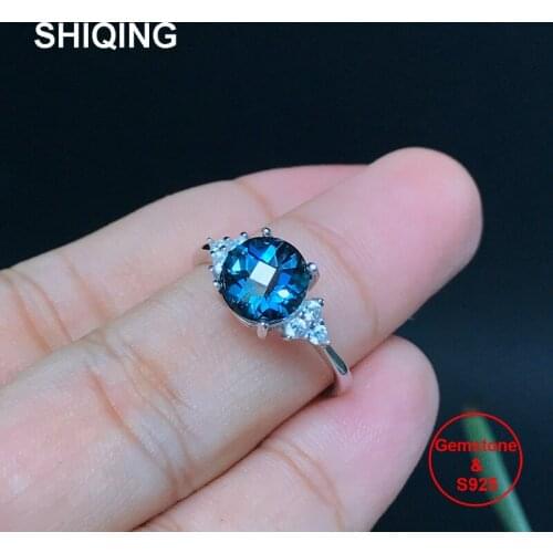 SHIQING Limit quantity best quality topaz special cut bling 925 sterling silver rings for engagement