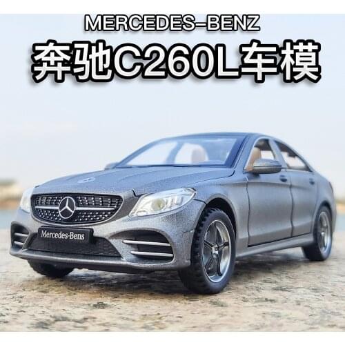 1:32 Mercedes-Benz C260L Alloy Car Model Simulation Metal Six-Door Car Model Decoration Sound And Light Pull Back Male Toy Car
